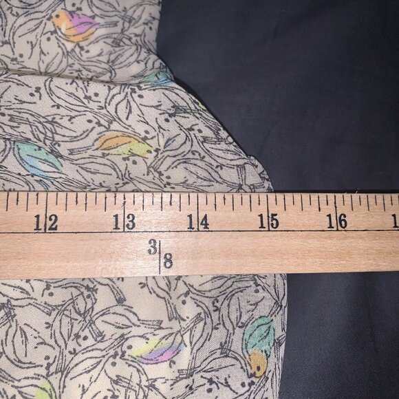 Bebop Bird Print Multi Colored Hi Low Spring Maxi Elastic Waist Dress Size Small - Picture 9 of 9